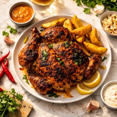 Peri peri charcoal-grilled chicken
