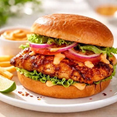 Peri peri chicken sandwich