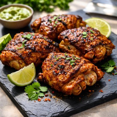 Peruvian style chicken thighs