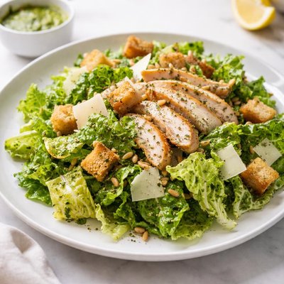 Pesto caeser salad
