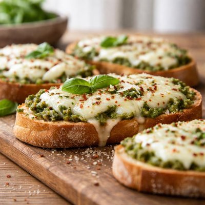 Pesto cheese toast