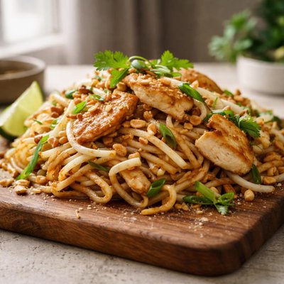 Phad thai with chicken
