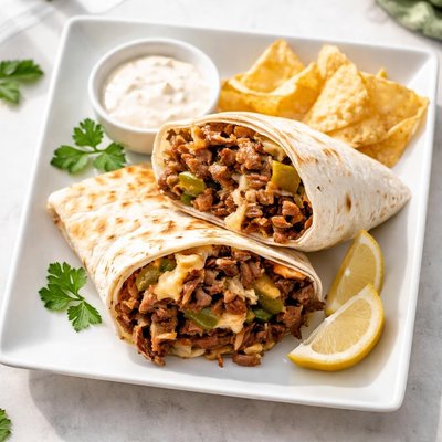 Philly cheese steak wrap