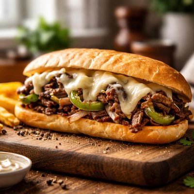 Philly cheesesteak broodje
