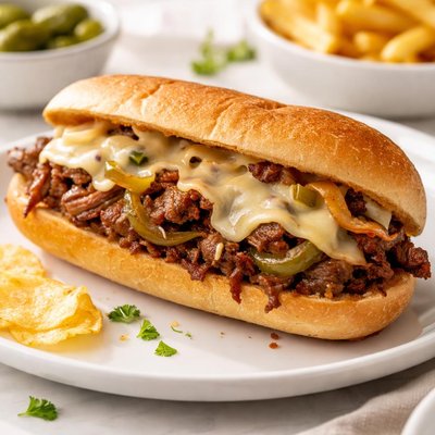 Philly cheesesteak sandwich