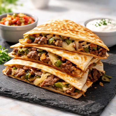 Philly steak quesadilla