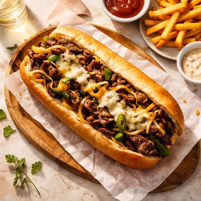 费城牛肉芝士三明治