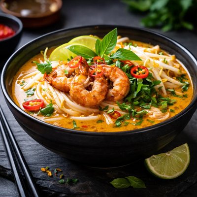 Pho vietnamese prawn curry