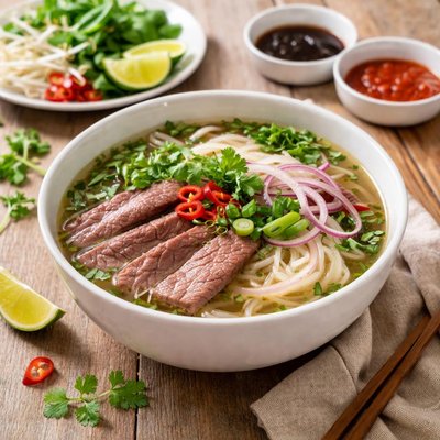 Pho with meat