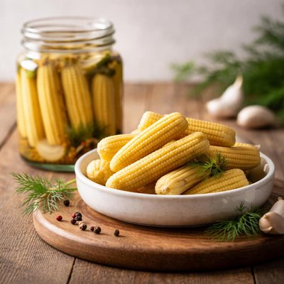Pickeled baby corn