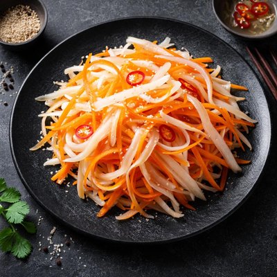 Pickled daikon and carrots