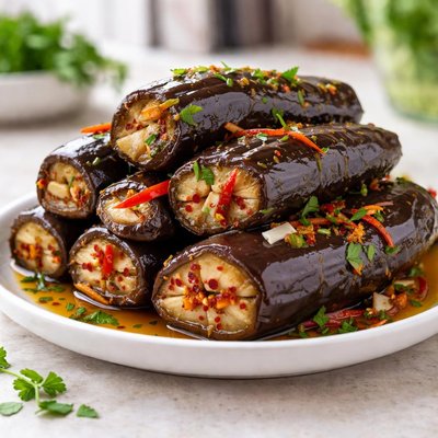 Pickled eggplants
