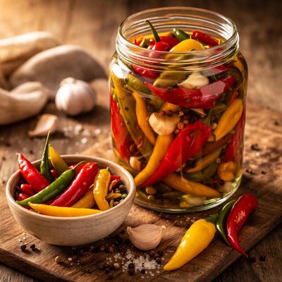Pickled hot peppers