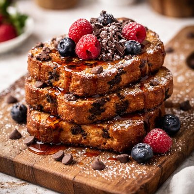 巧克力松糕法式吐司