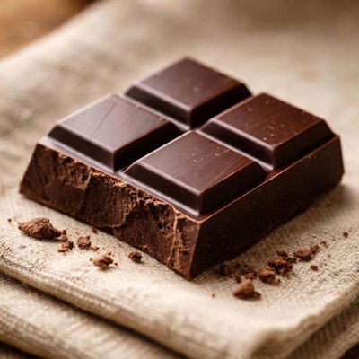 Piece of dark chocolate