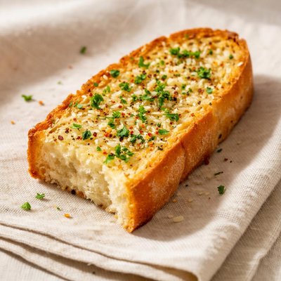 Piece of garlic bread