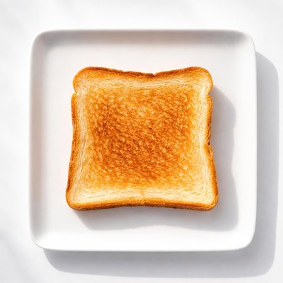 Piece of white toast