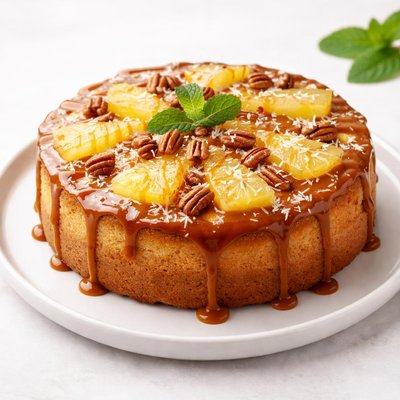 菠萝焦糖海绵蛋糕