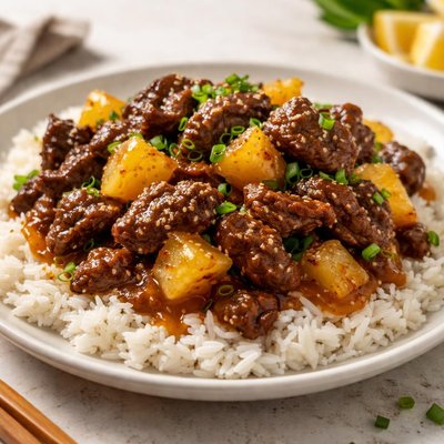Pineapple beef teriyaki