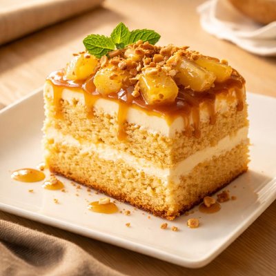 菠萝焦糖海绵蛋糕