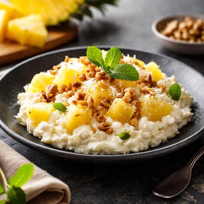 Pineapple cottage cheese mix