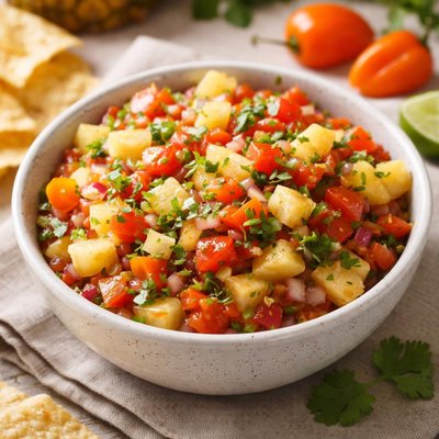 Pineapple habanero salsa