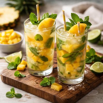Pineapple mango monjito