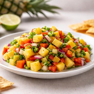 Pineapple mango salsa