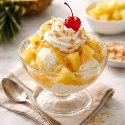 Pineapple sundae