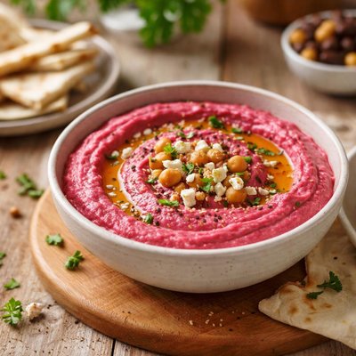Pink hummus