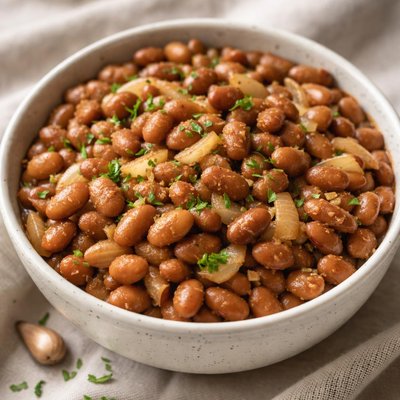 Pinto beans with onions