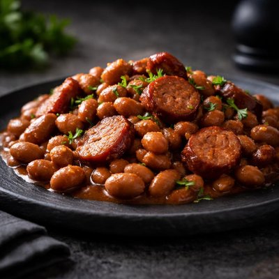 Pinto beans with sausage