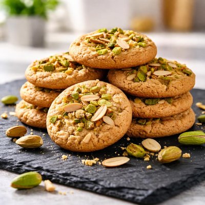 Pistachio almond cookies