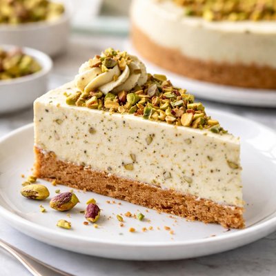 Pistachio cheesecake