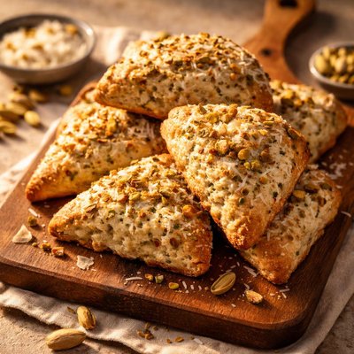 Pistachio coconut scone