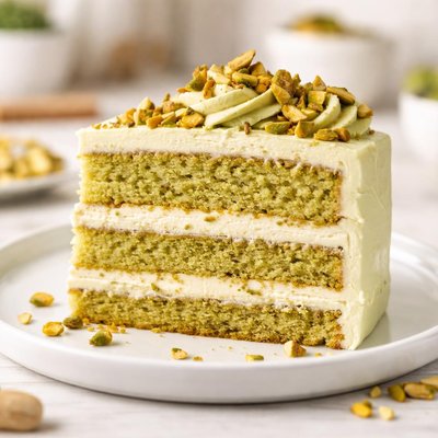 Pistachio cream cake
