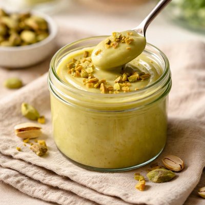 Pistachio curd
