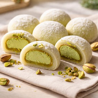 Pistachio mochi