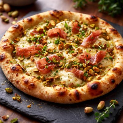 Pistachio pizza