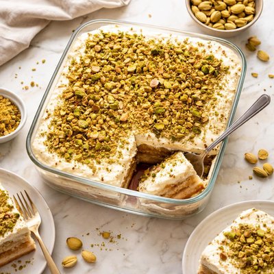 Pistachio tiramisu