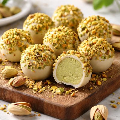 Pistachio truffle