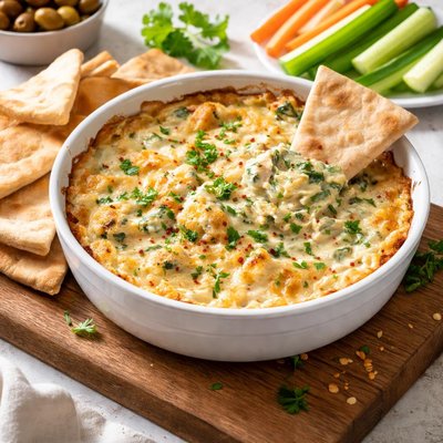 Pita artichoke dip