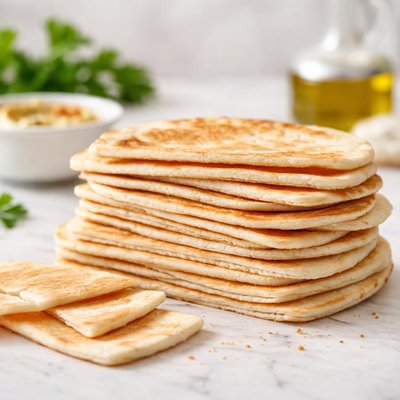 Pita bread thin slices