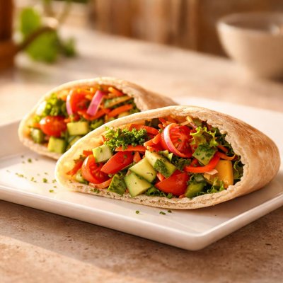 Pita bread with vegetables
