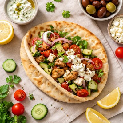 Pita sandwich mediterranean