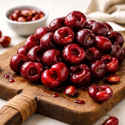 Cerises dénoyautées