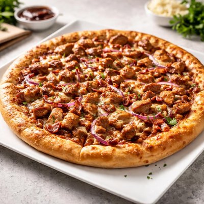 Pizza hut backyard bbq chicken pizza large hand tossed