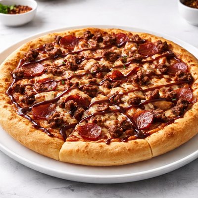 必胜客外卖烤肉盛宴大号厚底比萨