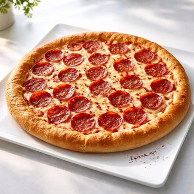 必胜客意式辣香肠披萨大披萨手工抛制