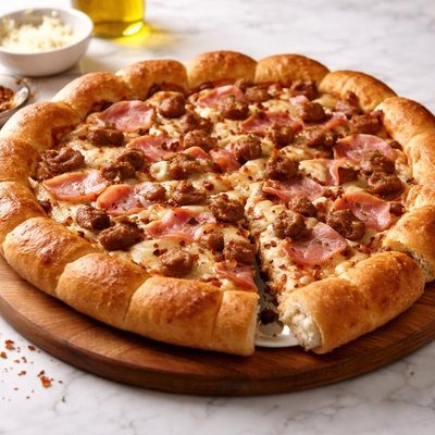 必胜客 培根火腿芝士脆皮披萨